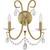 Othello Wall Sconce - Vibrant Gold, Hand Cut Crystal 16"H