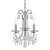 Othello Mini Chandelier - Polished Chrome, Swarovski Strass Crystal 15.5"H