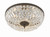 Ceiling Mount 3 Light Flush Mount - English Bronze, Swarovski Spectra Crystal