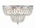 Ceiling Mount Flush Mount - Polished Chrome, Swarovski Spectra Crystal 12"H