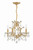 Filmore Mini Chandelier - Antique Gold, Hand Cut Crystal 15"H