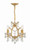 Filmore Mini Chandelier - Antique Gold, Hand Cut Crystal 15"H