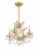 Filmore Mini Chandelier - Antique Gold, Hand Cut Crystal 15"H
