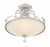 Ashton Semi Flush Mount - Olde Silver, Hand Cut Crystal 16.25"H