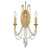 Arcadia Wall Sconce - Antique Gold, Hand Cut Crystal 21.25"H