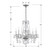 Traditional Crystal 6 Light Chandelier - Polished Chrome, Swarovski Spectra Crystal 25"H