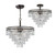 Mercer Semi Flush Mount - English Bronze, Hand Cut Crystal 20.25"H