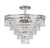 Mercer Semi Flush Mount - Olde Silver, Hand Cut Crystal 20.25"H