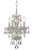 Traditional Crystal Mini Chandelier - Wet White, Swarovski Spectra Crystal 15"H