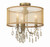 Hampton Semi Flush Mount - Antique Brass, Etruscan Teardrop Almond 17"H