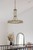Clover Chandelier - Aged Brass, Glass Ball 22.5"H