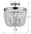 Archer Semi Flush Mount - Polished Chrome, Swarovski Strass Crystal 14.5"H