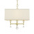 Paxton Mini Chandelier - Aged Brass, Clear Glass Drops 16"H