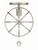 Solaris Semi Flush Mount - Olde Silver, Clear Glass Drops 13"H