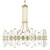 Bolton Chandelier - Aged Brass, Faceted Crystal Elements 28.25"H