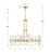 Bolton Chandelier - Aged Brass, Faceted Crystal Elements 28.25"H