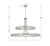 Clover Chandelier - Brushed Nickel, Glass Ball 32.5"H