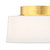 Fulton Semi Flush Mount - Antique Gold 6"H