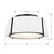 Fulton Semi Flush Mount - Black 8"H