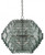 Braithwell Chandelier, 1-Light, Painted Silver Granello, 29.5"W, Currey and Company (9000-0009 KFW1)