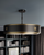 Huntsman Pendant, 4-Light, Satin Black, Antique Brass, White, 24.5"W, Currey and Company (9000-0171 KLRL)