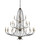 Folgate Grande Chandelier, 8-Light, French Black, Gold Leaf, 56.5"W, Currey and Company (9000-0213 KLTX)