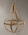 Ibiza Chandelier, 4-Light, Natural, Dark Contemporary Gold Leaf, 28"W, Currey and Company (9000-0385 NLG7)