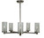 Lexi Chandelier, 5-Light, Polished Nickel, Clear Seedy Glass Cylinder Shade, 24"W (3065 PN 9U41C)