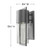 Shelter Outdoor Wall Mount Lantern, 1-Light, Hematite, 15.5"H (1320HE D66V)