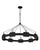 Hinkley Raffi Large LED Single Tier Chandelier Carbon Black, Deluxe Gold 