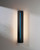 Gallery Wall Sconce, 3-Light, Black, Blue Glass, 24.5"H (217650-SKT-10-EE0202 L4JYR)