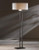 Rook Floor Lamp, 1-Light, Natural Iron, Natural Anna Shade,  60"H (234901-SKT-20-SF2095 16L3TN)