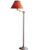 Simple Lines Swing Arm Floor Lamp, 1-Light, Dark Smoke, Natural Anna Shade, 56"H (242050-SKT-07-SF1555 23NXY3)