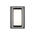 Capital 1-Light Outdoor Modern Square Rectangle Wall Lantern in Black with Soft White Glass 