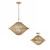 Capital 1-Light Dual Mount Pendant in Matte Brass with Mango Wood and Handwrapped Natural Jute Rope String 
