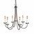 Simple Sweep Chandelier, 6-Light, Vintage Platinum, 26"W (101160-SKT-82 3WHVZ3)