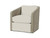 Palecek Carmine Swivel Lounge Chair, Fog White, Beige Chunky Weave Oatmeal 4S, Deluxe 8156 Cushion 