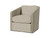 Palecek Carmine Swivel Lounge Chair, Fog White, Beige I/O Sand Dune 5X, Deluxe 8156 Cushion 