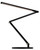 Z-Bar Desk Lamp, Wireless Charging Qi Base, LED, Metallic Black, 16.5"H (AR3000-CD-MBK-QCB 407UAP2)