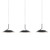 Royyo Pendant, 3-Light, Linear, LED, Matte Black, Matte Black Canopy, 44"W (RYP-L3-SW-MTB 407UDPJ)