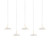 Royyo Pendant, 5-Light, Linear, LED, Matte White, Gold, Matte White Canopy, 44"W (RYP-L5-SW-MWG 407UEKV)