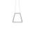 Z-Bar Pendant Rise, Small Square, LED, Silver, 18"W (ZBP-16-RS-SW-SIL-CNP 407UENN)