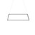 Z-Bar Pendant Rise, Small Rectangle, LED, Silver, 40"W (ZBP-38-RR-SW-SIL-CNP 407UENY)