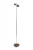 Royyo Floor Lamp, LED, Chrome, Oiled Walnut Base, 45.5"H (RYO-SW-CRM-OWT-FLR 407UEN3)