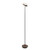 Royyo Floor Lamp, LED, Matte Black, Oiled Walnut Base, 45.5"H (RYO-SW-MTB-OWT-FLR 407UEMF)