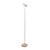 Royyo Floor Lamp, LED, Silver, Brushed Brass Base, 45.5"H (RYO-SW-SIL-BRS-FLR 407UEMX)