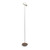 Royyo Floor Lamp, LED, Silver, Oiled Walnut Base, 45.5"H (RYO-SW-SIL-OWT-FLR 407UEMW)