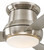 Concept II Flush Mount Ceiling Fan, 3-Blade, 1-Light, LED, Brushed Nickel, Silver Blades, 52"W (F519L-BN EQ7H)