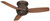 Traditional Concept Flush Mount Ceiling Fan, 3-Blade, 1-Light, LED, Oil Rubbed Bronze, Medium Maple Blades, 44"W (F593L-ORB EQ7F)