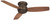 Traditional Concept Flush Mount Ceiling Fan, 3-Blade, 1-Light, LED, Oil Rubbed Bronze, Medium Maple Blades, 52"W (F594L-ORB EQ7W)